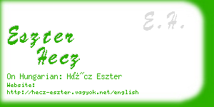 eszter hecz business card